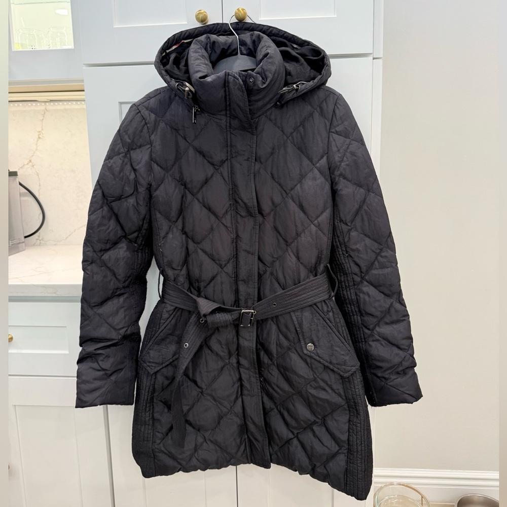 Burberry Black Quilted Puffer Coat Medium